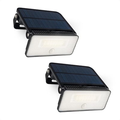 Zonne-energie Buitenlamp met Bewegingsmelder – 1000 Lumen, IP54 Waterdicht, 3 Lichtmodi, 2 Stuks