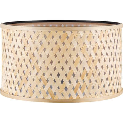 Bamboo Lampenkap - Cilindrisch - Beige - Boheemse stijl - ø40 x 22 cm - E27 fitting - Ontworpen voor Staande Lampen en Pendellamp - Ontworpen voor woonkamer en eetkamer