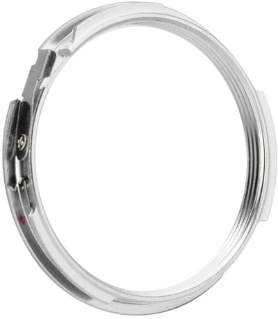 Dailygoody - M42-PK-lensbevestigingsadapterring - Handmatige focuslensconverter - Zilver - Hoogwaardig koper - Geschikt voor Pentax PK K-montagecamera