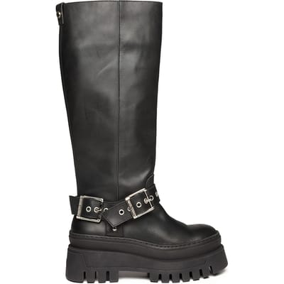Steve Madden Cruz Boots Black Leather Maat: 38 | Laarzen Outlet | Dames | Zwart