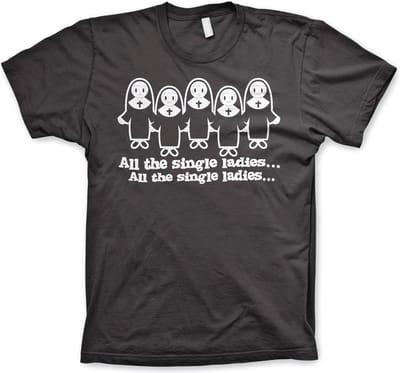 Hybris All The Single Ladies... T-shirt donkergrijs