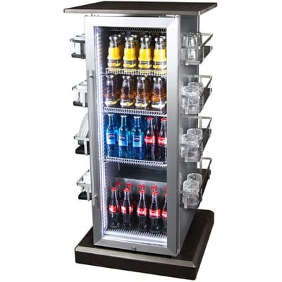 GGM Gastro Konferenzkühlschrank - 565mm - 75 Liter - mit 1 Glasflügeltür Zilver