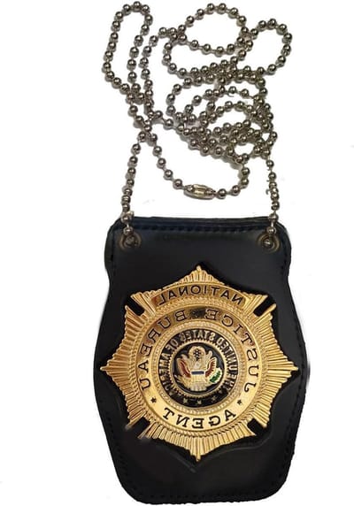 Badgehouder Leer - Kaarthouder ID - ID Kaart Tonen - Met Riemclip - 1 Stuks - Zwart