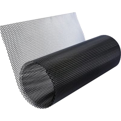 Auto Grill Gaasplaat Zwart Gelakt Aluminiumlegering Grill Gaasrol Automotive Grill Inzetstuk Bumper 6*12mm zwart