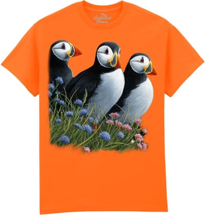 Papegaaiduikers Summer Visitors - Puffins The Coloured House T-shirt M