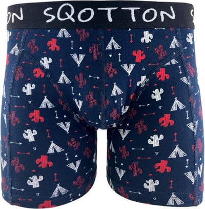 Boxershort - SQOTTON® - Wigwam - Zwart - Maat M