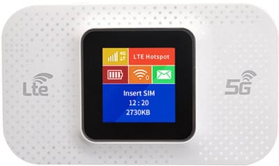 QTTVBTNA - 1 Stuk Mobiele 4G WiFi Router - met SIM Kaartsleuf - 150Mbps - Draadloos Internet - Voor Reizen, Thuis & Camping - Witte