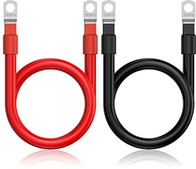 Auto batterij kabel 12V - 2 stuks - 50cm 4AWG koperen kabel