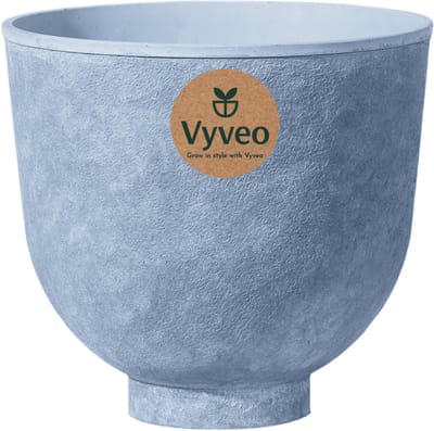 Vyveo - Bloempot Orb - 42x39 - Lichtgrijs (Retro) - Bloempot voor binnen en buiten - Lichtgewicht - Breukbestendig - Vorstbestendig - UV-bestendig