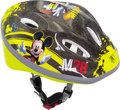 Disney Mickey Mouse Fietshelm - Kinderhelm - Geschikt voor Fietsen, Skaten & Steppen - Verstelbaar - Maat 52-56 cm - Grijs/Groen