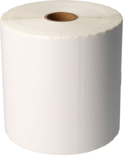 Dappaz - Zebra labels Wit 102 x 210 mm Compatible - 300 Etiketten per Rol - Kern 25 mm - Permanent - Verzendetiketten - 1 stuk