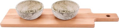 Bowls and Dishes Espuma 2-Aardewerk Schaaltje | Kommetje | Tapasschaaltje | Klein Schaaltje | Servies Schaaltje | Woonaccessoiretjes 11cm Groen op plank 46 cm | cadeau tip!