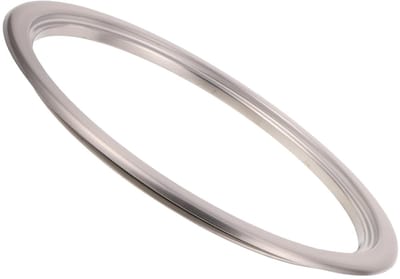 Verzonken Prullenbakdeksel - Afvalring Kastdeur - Keuken Hygiëne - Geurafsluiting Ingebouwd - 23.5cm Diameter - Zilver