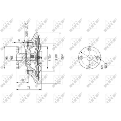Koppeling, radiatorventilator NRF 49592