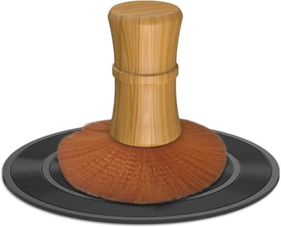 Houten Vinyl Platenborstel voor Optimale Reiniging van LP's en Grammofoonplaten