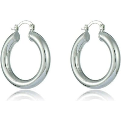 Wind Element Ring Oorbellen Glad Metaal Goud Veelzijdig Temperament Nieuwe Vrouwelijke Oorbellen Ronde Ins Oorbellen witgouden kleur