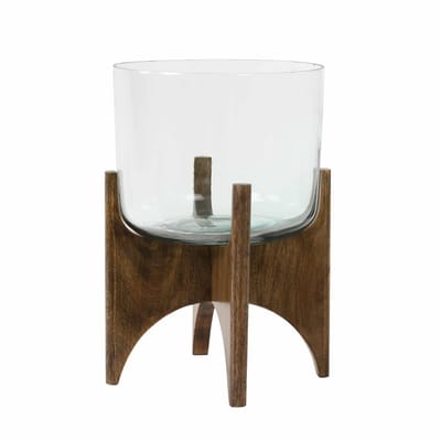 Light & Living Vaas Jace - Brons - 31.5x31.5x43cm - Hout - Modern - Bloemenvaas - Woondecoratie - Decoratieve vaas voor woonkamer of slaapkamer
