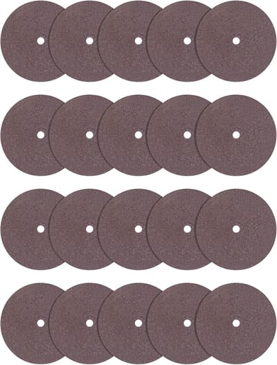 Doorslijpschijven Set - Snijgereedschap - Metaal Hout Plastic - 20 Stuks Pack - 23.8mm Diameter - Zilver