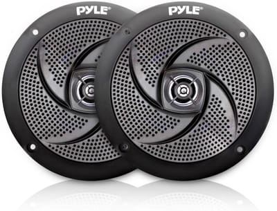 Pyle Marine Luidsprekers - 2-Wege Waterdichte Speakers- Buitenluidsprekers- Weerbestendige Stereo Geluidssysteem - 100 Watt - Slank Ontwerp - 1 Paar - Zwart