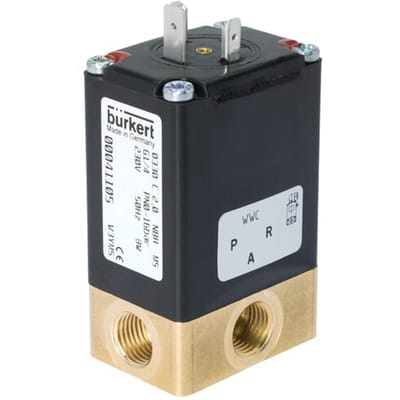 Magneetventiel 3/2-weg NPT 1/4'' Universeel RVS FKM 0-12bar/174psi 24VDC 0330 260077