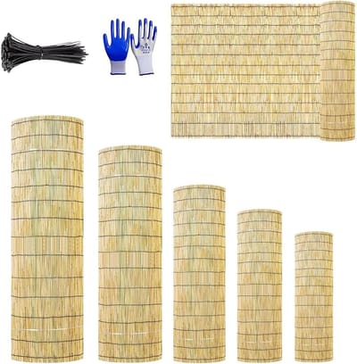 Rieten Schutting Rol - Bamboe Bekleding - Privacy Buiten - Natuurlijk Riet - 1.8 x 2.5m - Natuurlijk