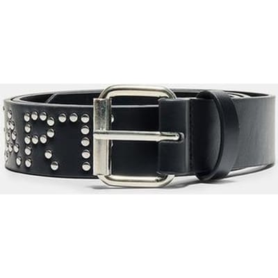 Basics riem met vierkante studs - 110 cm - zwart