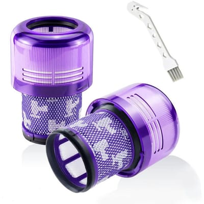 geschikt voor de Dyson V11 Absolute Extra Pro, V11 Torque Drive Animals en V15 Detection draadloze stofzuigers SV14, SV17 en SV22 HEPA-wasbare vervangingsfilters (Dy-970013-02 - 2-pack).