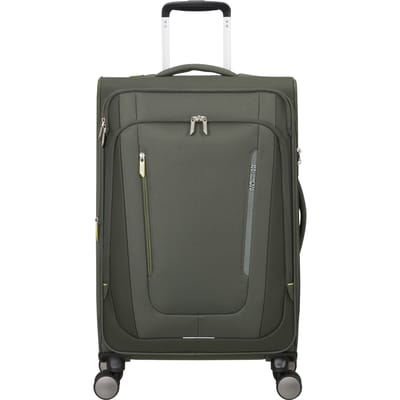 American Tourister Koffer - Wanderlite SpinnerM 4 wielen 68 x 43x29 cm - uitbreidbaar - Tsa slot - Dark khaki - 81 l
