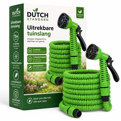 Tuinslang Uitrekbaar 15 meter - 7 Standen - Flexibel