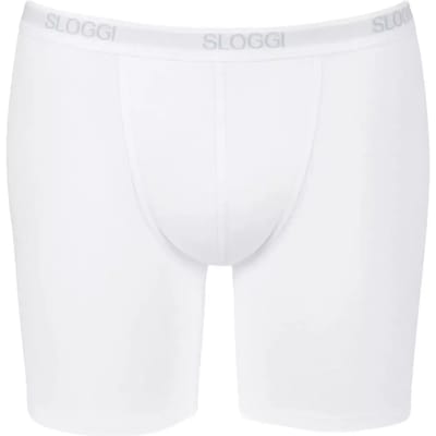 sloggi men Basic Heren Boxershort lange pijp - Wit - Maat S