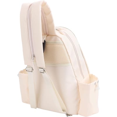 Sac de Raquettes de Tennis avec Compartiment Séparé pour Raquettes Grands Porte-Gobelets Crochet Amovible Compartiment à Chaussures Sac à Dos Multisports pour Femmes Voyage Salle de Sport beige