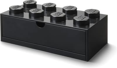 Lego - Opbergbox Bureaulade Brick 8 - Kunststof - Zwart