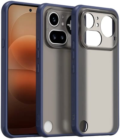 Hoesje geschikt voor Nothing Phone (4a) Pro - Phonesta AirFrost Semi-Transparante Back Cover - Mat Blauw