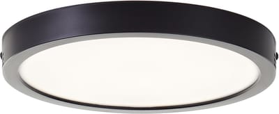 Brilliant LED-plafondlamp Navara G80885/26 voor badkamer, hal, keuken, garage, kunststof, geschikt voor binnen en buiten, zwart - LED permanent geïntegreerd