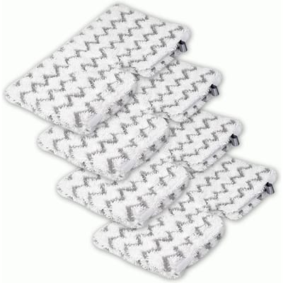 Set van 4 microvezelstoommopvervangingspads Mopaccessoires Rechthoekige wasbare vervanging 4 PCS grijs