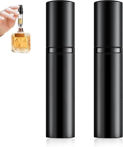Set van 2 hervulbare mini parfumatomizers van 5 ml, ideaal voor reizen, handtas en dagelijks gebruik, geschikt voor mannen en vrouwen