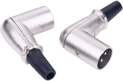 Allecto - Connector - Haakse Adapter 90 Graden - Betrouwbaar en Stevig - Microfoon en Speaker - Hoogfrequente Interferentie Vermijden - Geschik...