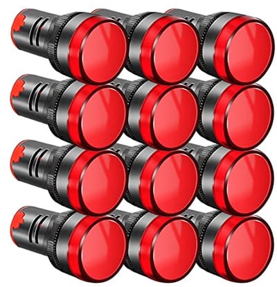 LED Stroomindicator 22mm 220V-380V AC - Rood Signaallicht voor Elektriciteitsapparatuur