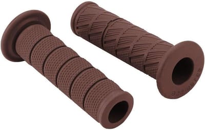 Motorfiets Handvatten - Stuurgrepen Vintage - Comfortabel Rijden - Universele Pasvorm - 22 Mm - Bruin