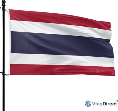 VlagDirect - Thailandse vlag - Thailand vlag - 90 x 150 cm.