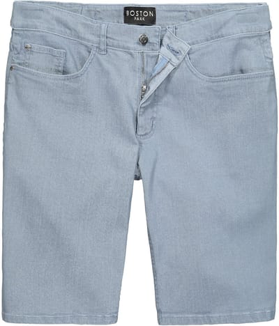 Boston Park - Heren - Colorjeans-Bermuda 5-pocket elastische tailleband - Blauw - Maat 62