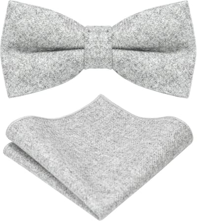 Herren Strikje & Pochetkwadraat Set Effen Vilt Herfst Winter