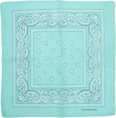 Fako Fashion - Bandana - Hoofddoek - Mondbescherming - Zakdoek - Sjaal - Paisley - Mintgroen