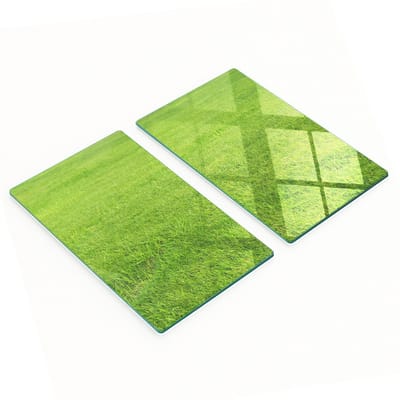 Multifunctionele decoratieve glazen keukenplanken met grasmotief, 2x30x52 cm