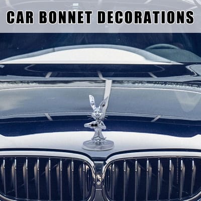 Motorkap Ornament - Auto Figuur - Voertuig Personaliseren - Robuuste Legering - 7 x 4 x 10 cm - Zilver