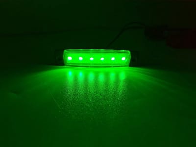 10x 3.8 Inch LED Zijmarkeringslicht Groen voor Vrachtwagen, Trailer en Camper (12V)