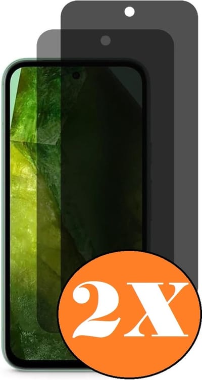 Privacy Geschikt voor Google Pixel 8a screenprotector Privacy glass - 2 Stuks - Full screen protector tempered glass Google Pixel 8a