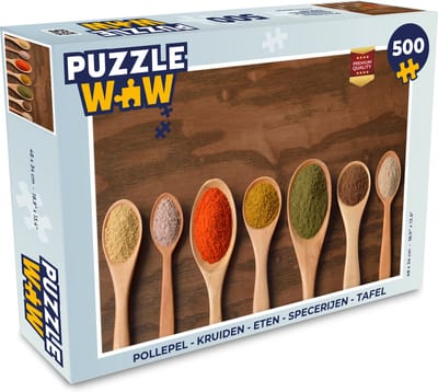Puzzel Pollepel - Kruiden - Eten - Specerijen - Tafel - Legpuzzel - Puzzel 500 stukjes