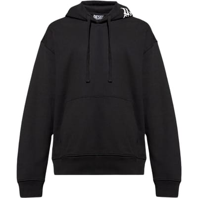 Diesel zwarte hoodie met groot logo aan de achterkant