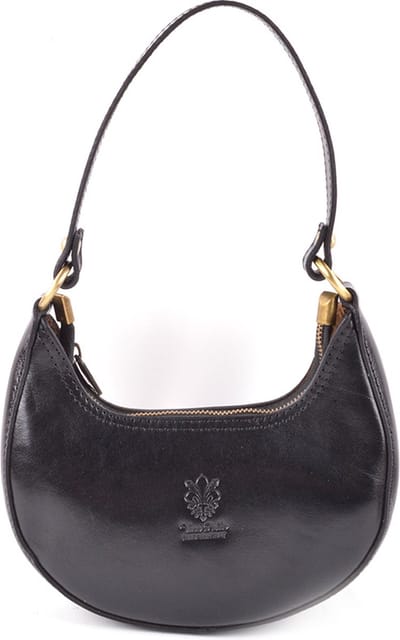 Giuliano klassieke schoudertas Florence - Zwart - Dames - Made in Italy